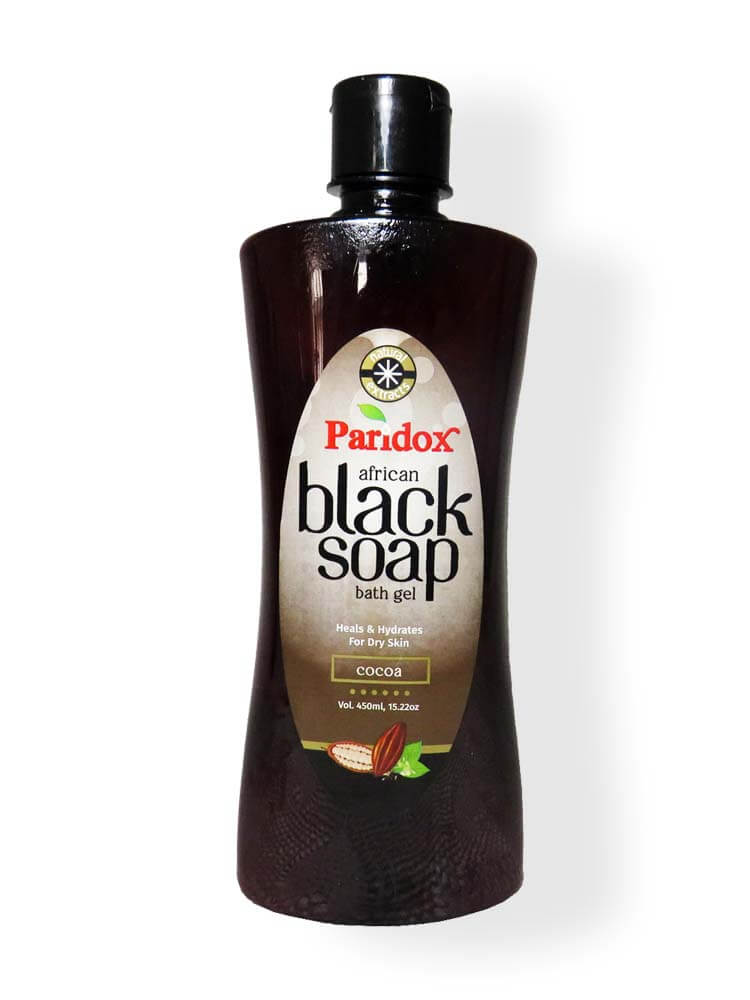 paridox cocoa black soap gel