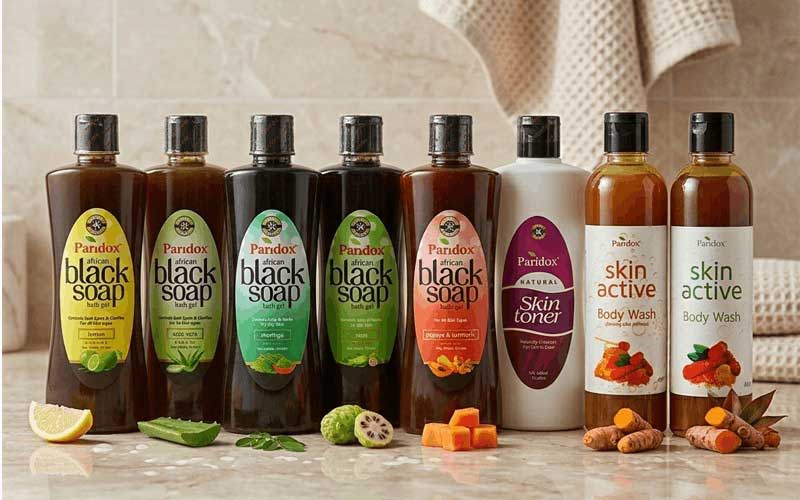 Paridox African Black Soap for deep cleansing and clear skin